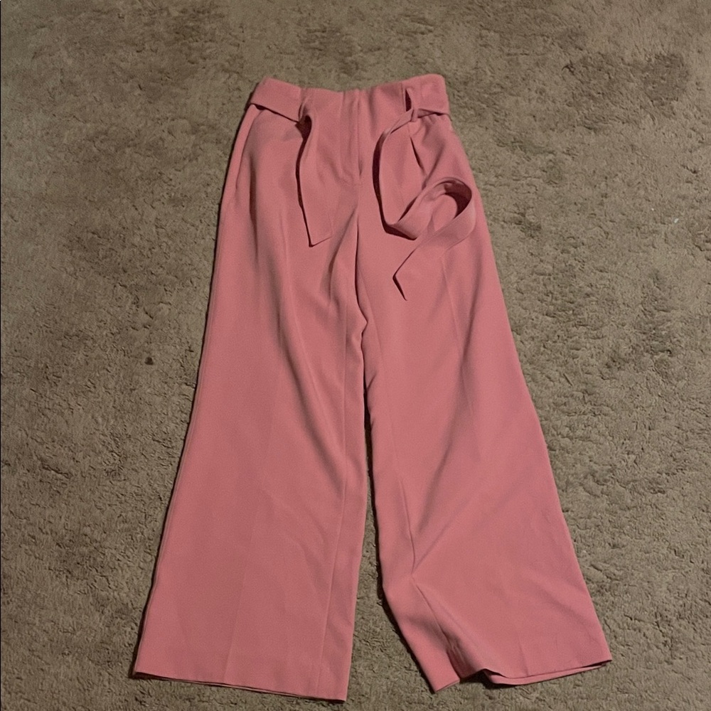 White House Black Market Pink Women's Wide-Leg Pants